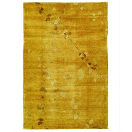 Safavieh 9 ft. 6 in. x 13 ft. 6 in. Large Rectangle Contemporary Martha Stewart Amber Hand Knotted Rug MSR5536A-10